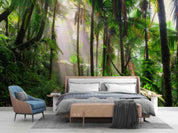3D Tropical Landscape Tree Leaves Wall Mural Wallpaper WJ 5156- Jess Art Decoration