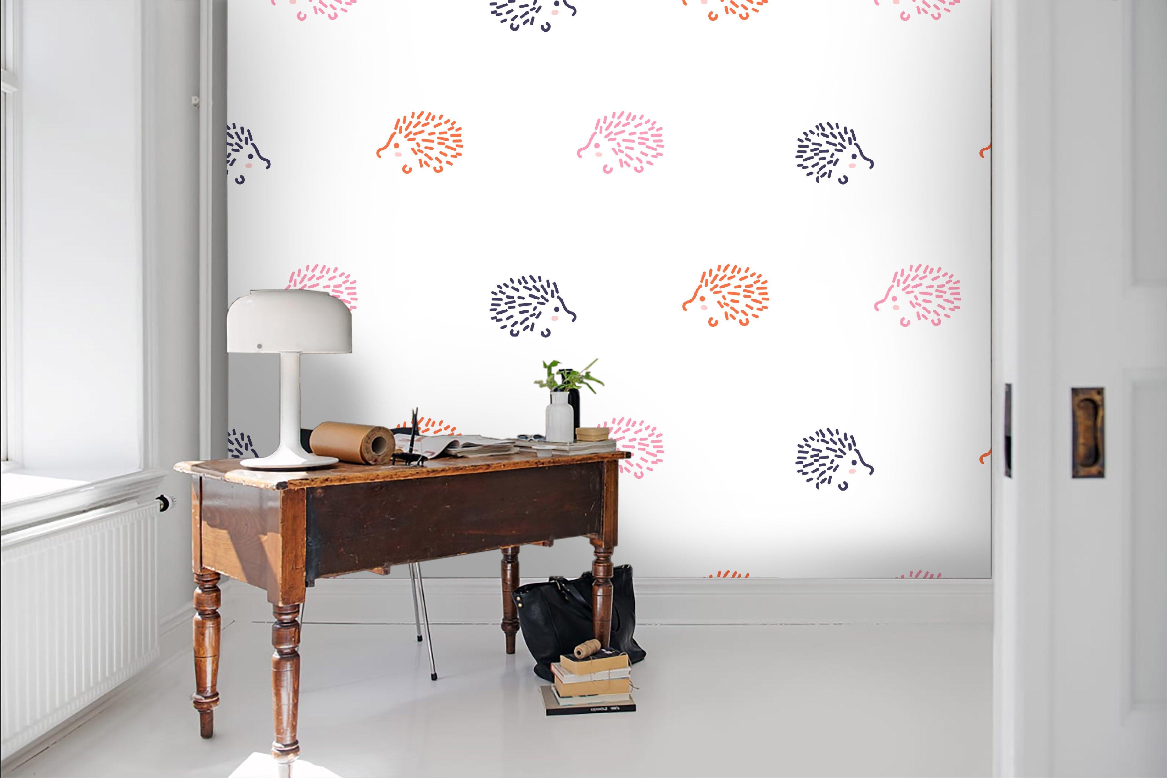 3D Colorful Hedgehog Pattern  Wall Mural Wallpaper 95- Jess Art Decoration