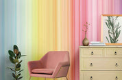 Colorful Vertical Stripes Texture Contemporary Wallpaper contemporary street art wall mural for creative room or feature wall