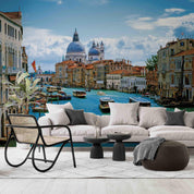 3D Europe City Building Canal Ship Wall Mural Wallpaper GD 3179- Jess Art Decoration