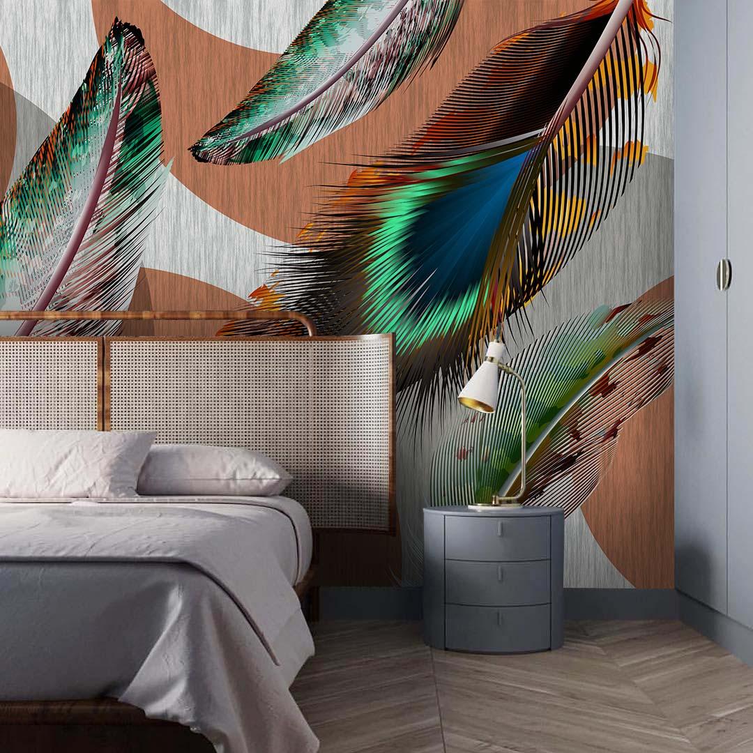 3D Feather Wall Mural Wallpaper 11- Jess Art Decoration