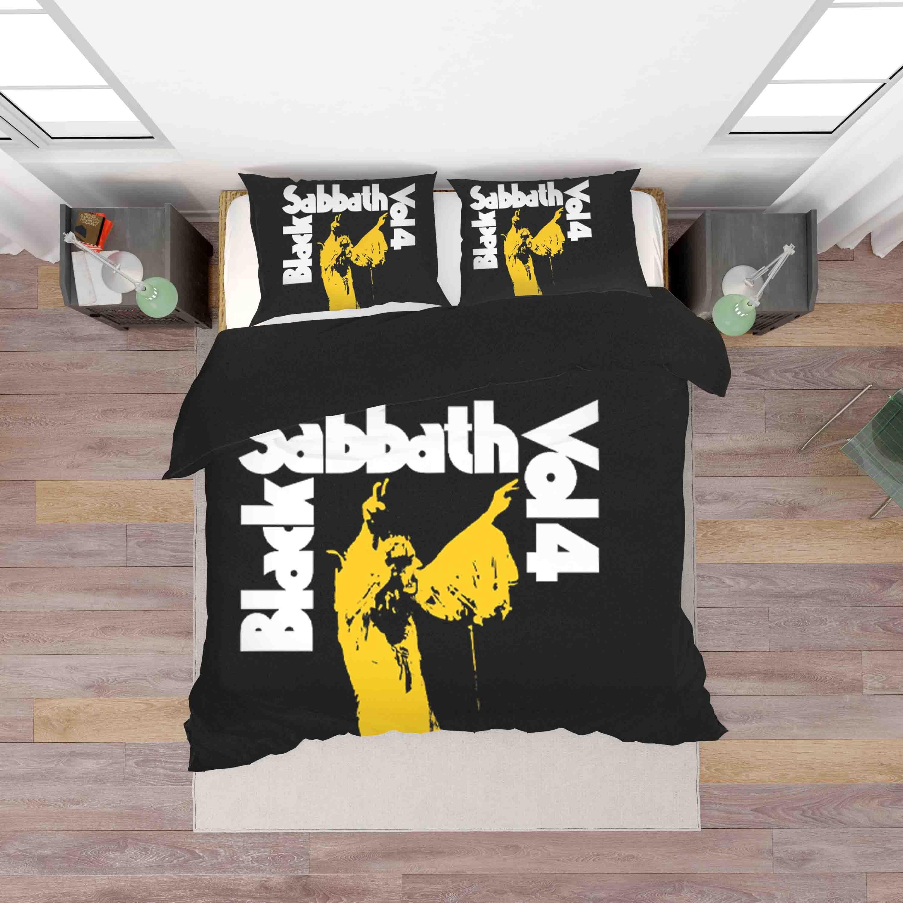 3D Yellow Cartoon Black Sabbath Quilt Cover Set Bedding Set Duvet Cover Pillowcases SF06- Jess Art Decoration