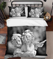 3D Art Angel Sculpture Quilt Cover Set Bedding Set Duvet Cover Pillowcases 205- Jess Art Decoration