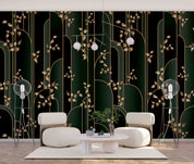 3D Modern Art Plaid Gold Leaf Wall Mural Wallpaper GD 2571- Jess Art Decoration
