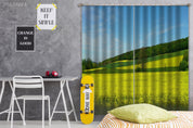 3D Summer Field Rapeseed Green Woods Curtains and Drapes GD 1107- Jess Art Decoration