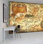 3D Sea Map Wall Mural Wallpaper 09- Jess Art Decoration