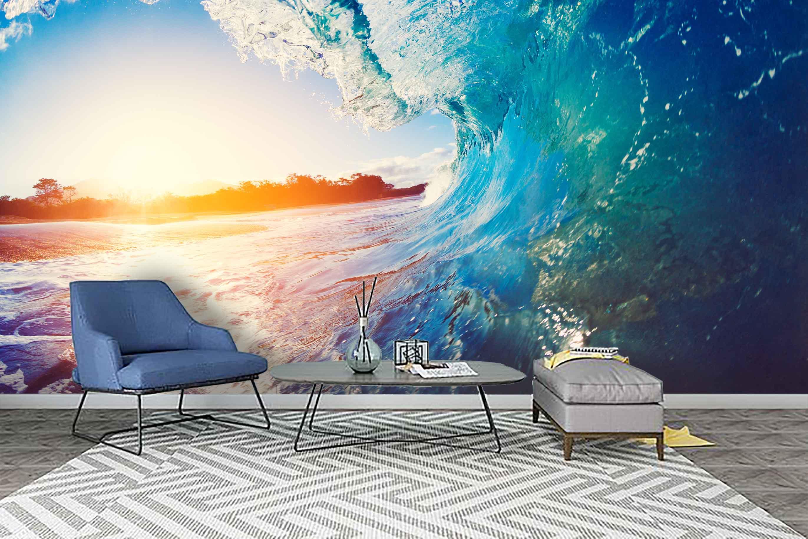 3D Sunrise Sea Wave Wall Mural Wallpaper  16- Jess Art Decoration