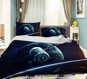 3D Dark Space Planet Space Probe Star Quilt Cover Set Bedding Set Duvet Cover Pillowcases LXL- Jess Art Decoration