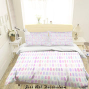 3D Pink Purple Cobblestone Shape Quilt Cover Set Bedding Set Duvet Cover Pillowcases SF119- Jess Art Decoration
