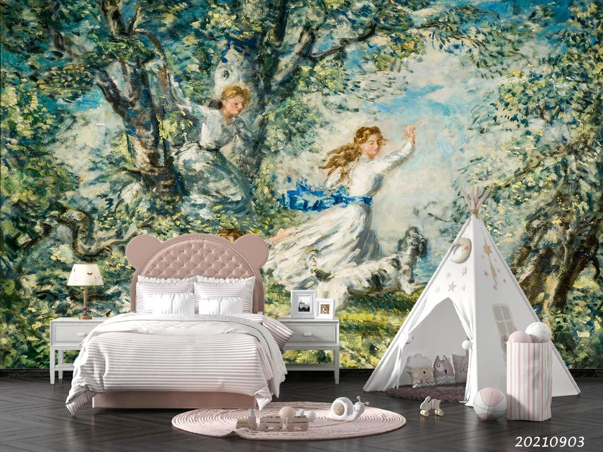 3D Landscape Oil Painting Wall Mural Wallpaper LQH 115- Jess Art Decoration