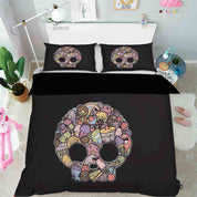 3D Abstract Skull Graffiti Pattern Quilt Cover Set Bedding Set Duvet Cover Pillowcases 79- Jess Art Decoration