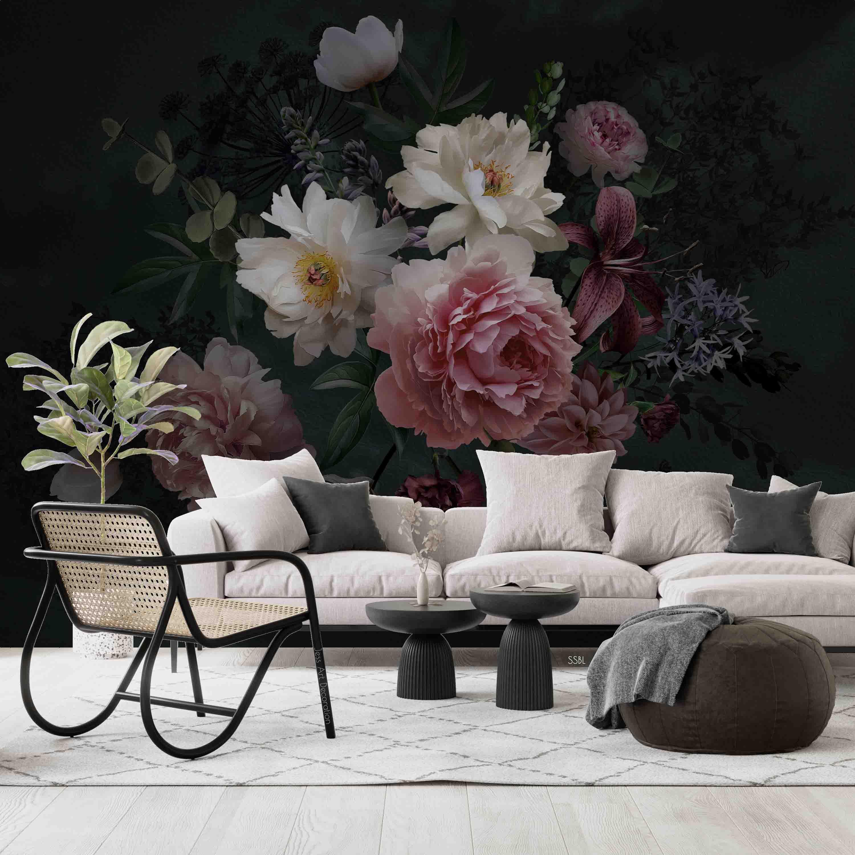 3D Vintage Blooming Peony Pattern Wall Mural Wallpaper GD 3551- Jess Art Decoration