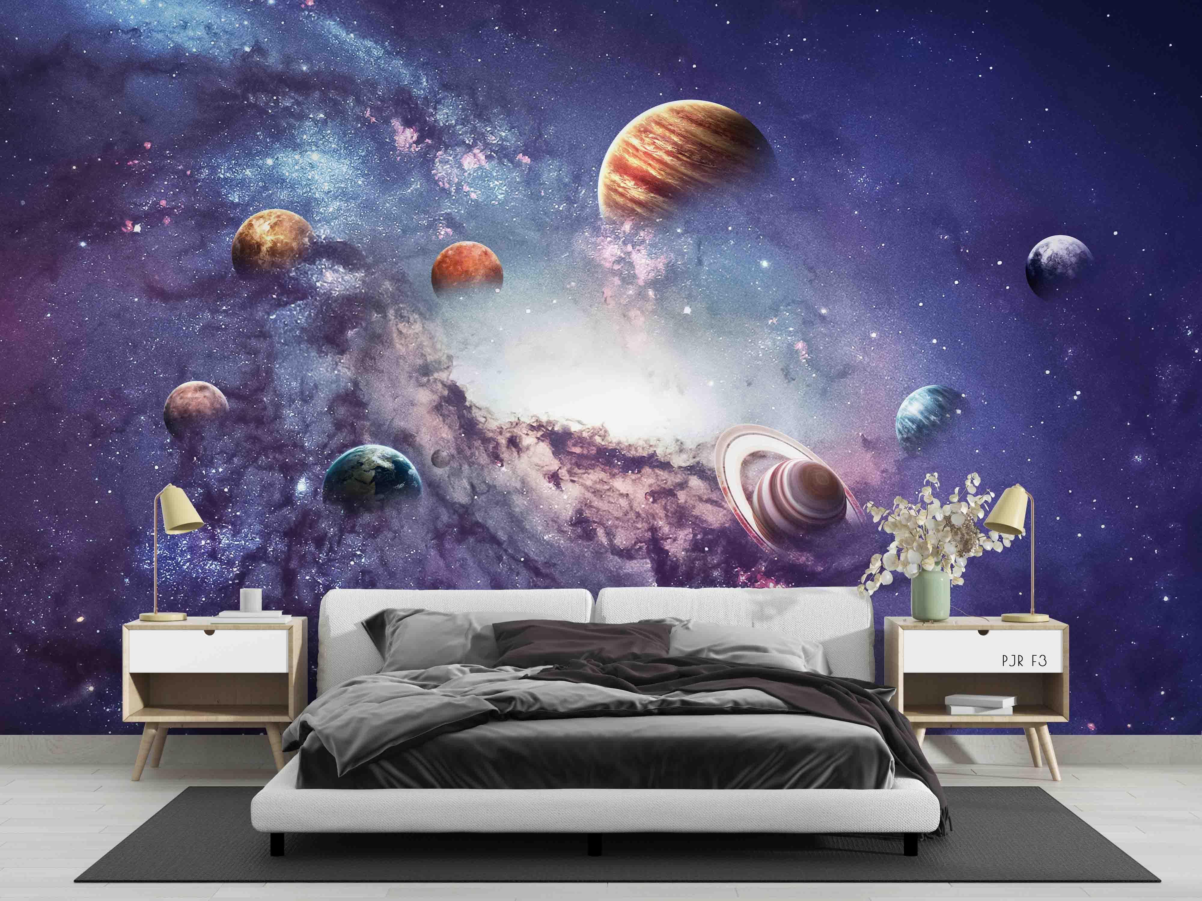 3D Nebula Jupiter Space planet nebula space mural wall mural wallpaper for kids room - view 4