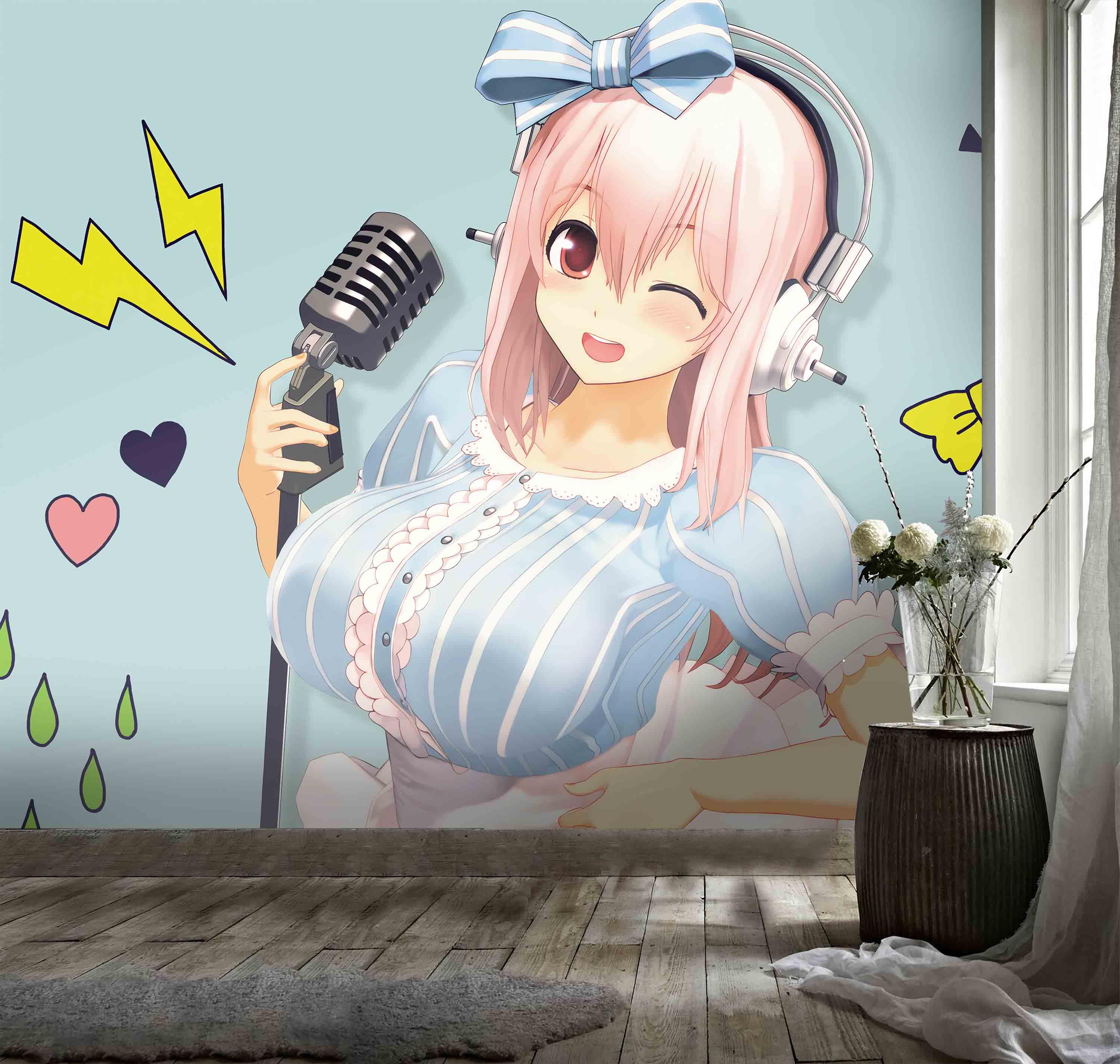 3D Hatsune Miku Wall Mural Wallpaper 183- Jess Art Decoration