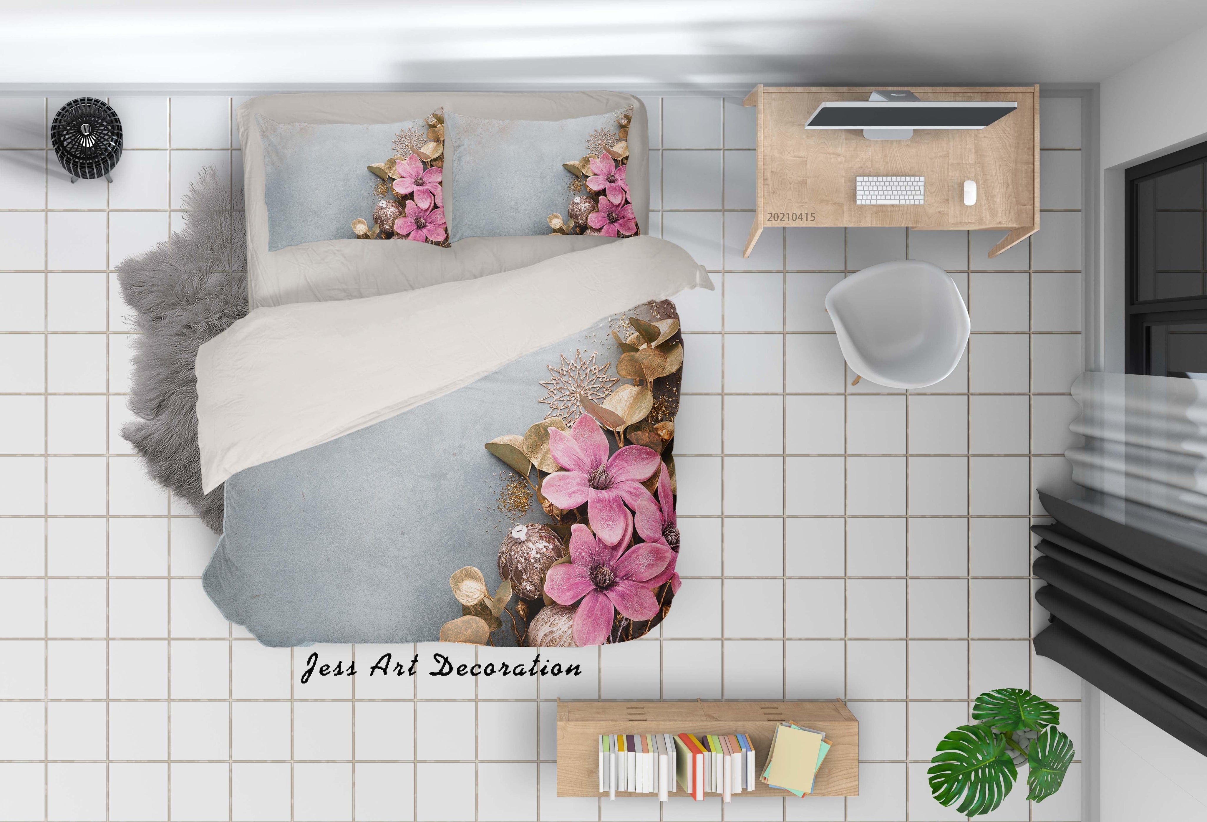 3D Hand Drawn Pink Floral Quilt Cover Set Bedding Set Duvet Cover Pillowcases 136- Jess Art Decoration
