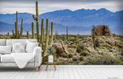 3D Mountain Cactus Landscape Wall Mural Wallpaper LQH 82- Jess Art Decoration