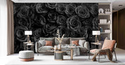 3D Vintage Black Roses Background Pattern Wall Mural Wallpaper GD 3602- Jess Art Decoration