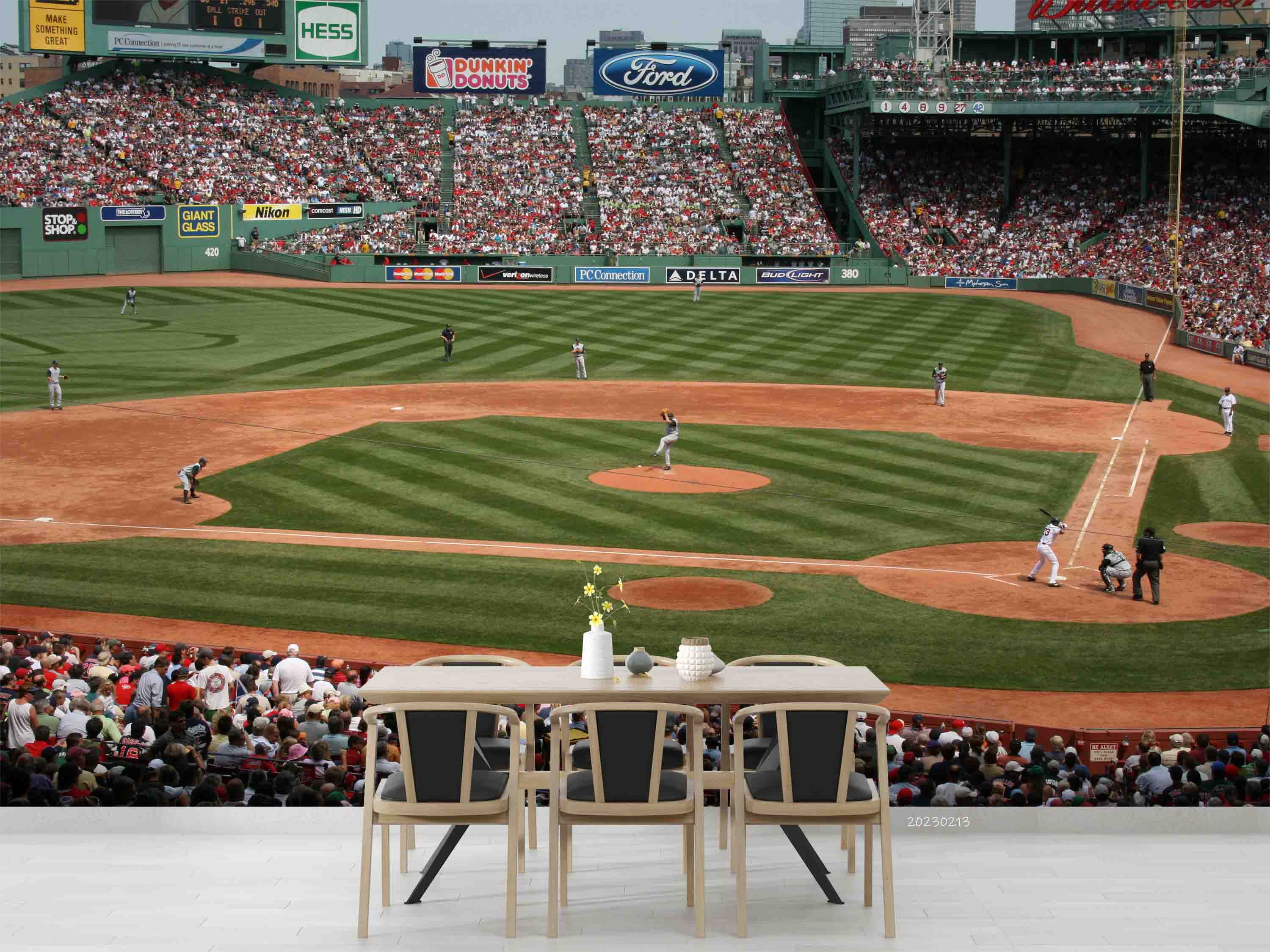 3D Boston Fenway Park Wall Mural Wallpaper GD 1568- Jess Art Decoration