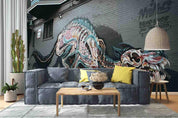3D  Abstract  Hand-painted Dinosaur Skeleton Wall Mural Wallpaper SWW1014- Jess Art Decoration
