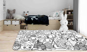 3D Abstract Monster Artistic Graffiti Non-Slip Rug Mat 117- Jess Art Decoration