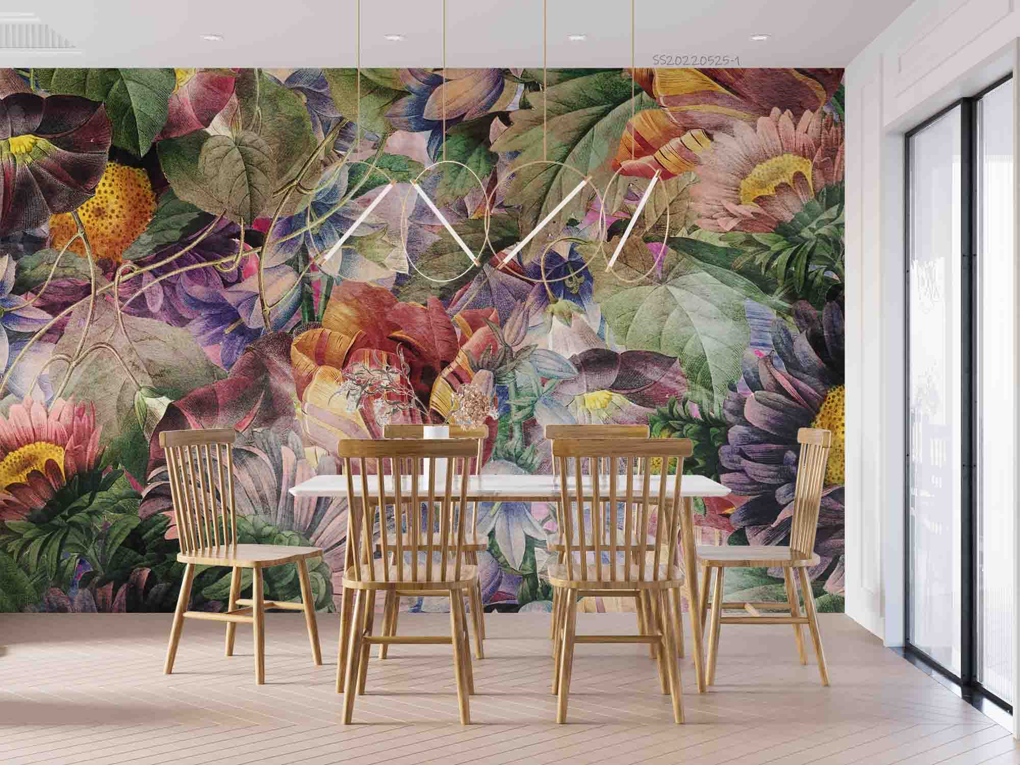 3D Watercolor Retro Floral Wall Mural Wallpaper GD 4826- Jess Art Decoration
