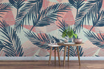 3D seamless exotic pattern with tropical plants wall mural wallpaper 78- Jess Art Decoration