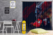 3D Formula One Racing Helmet Ferrari Curtains and Drapes GD 4826- Jess Art Decoration