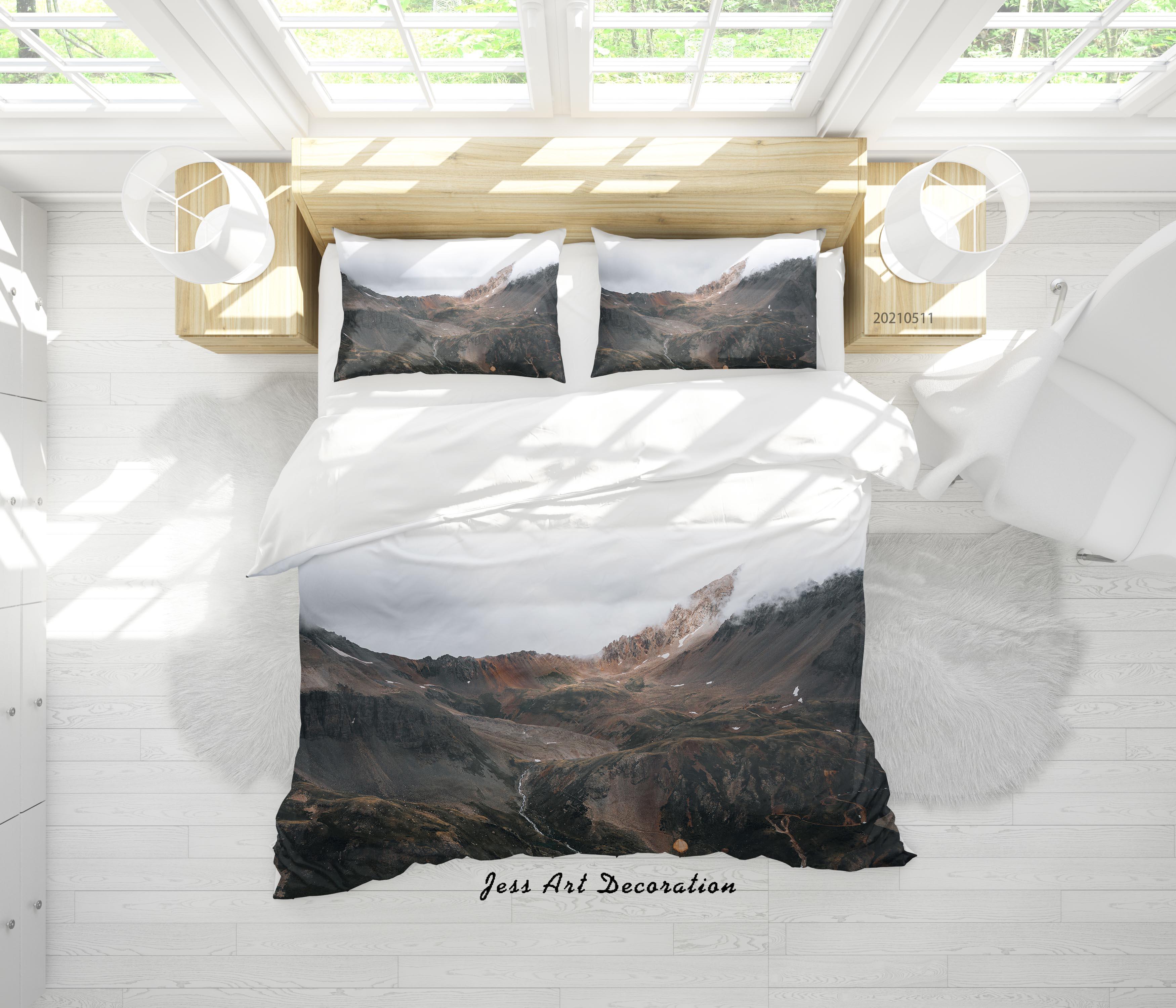 3D Sky Mountain Landscape Quilt Cover Set Bedding Set Duvet Cover Pillowcases 556- Jess Art Decoration