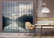3D Landscape River Woods Fog Cloudy Curtains and Drapes GD 2974- Jess Art Decoration