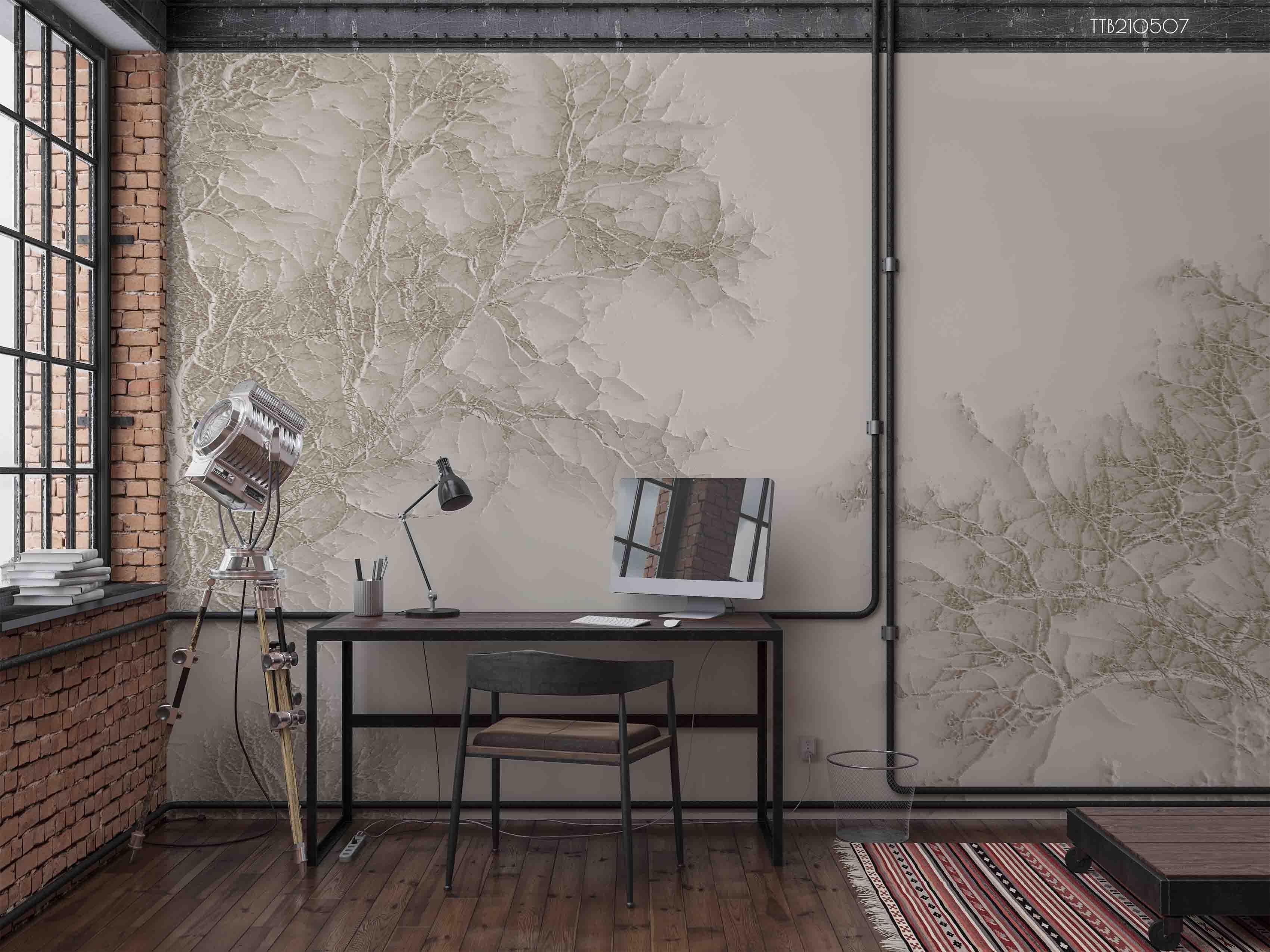3D Soft Branch Texture soft neutral branch texture wall mural wallpaper for office - view 3