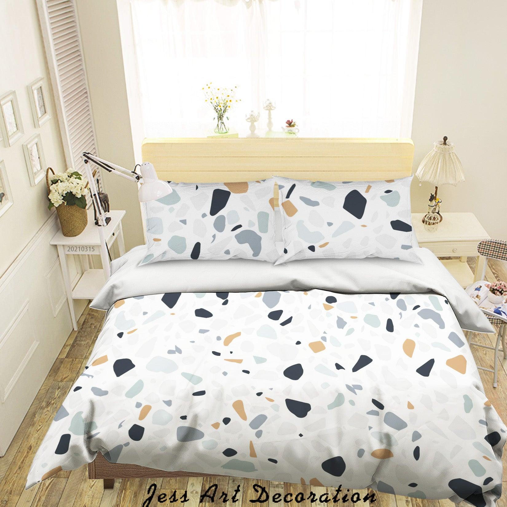 3D Watercolor Marble Pattern Quilt Cover Set Bedding Set Duvet Cover Pillowcases 68- Jess Art Decoration