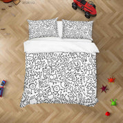 3D Abstract Illustration Art Graffiti Quilt Cover Set Bedding Set Duvet Cover Pillowcases 45- Jess Art Decoration