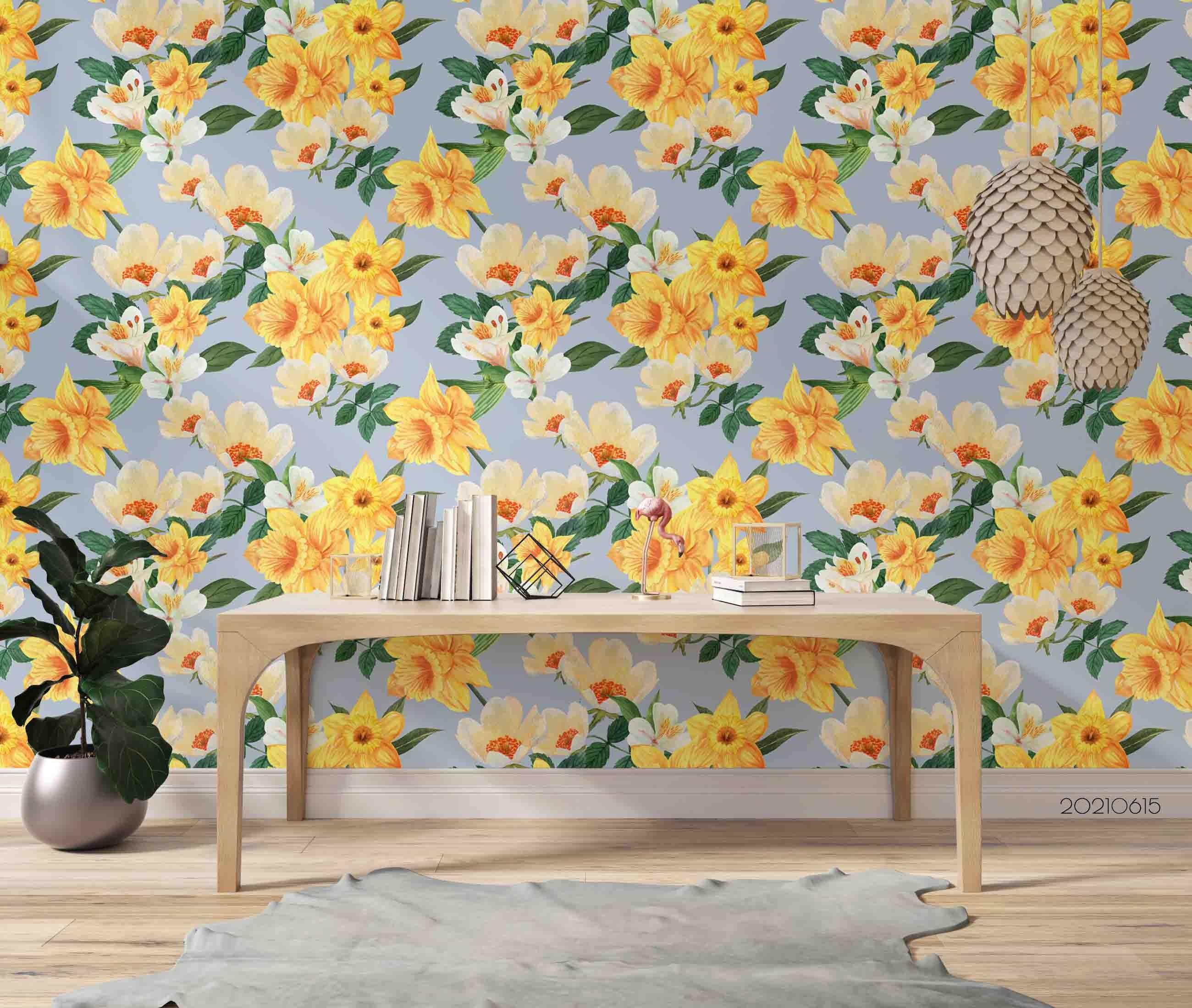 3D Wintage Floral Pattern Seamless Wall Mural Wallpaper SWW2454- Jess Art Decoration