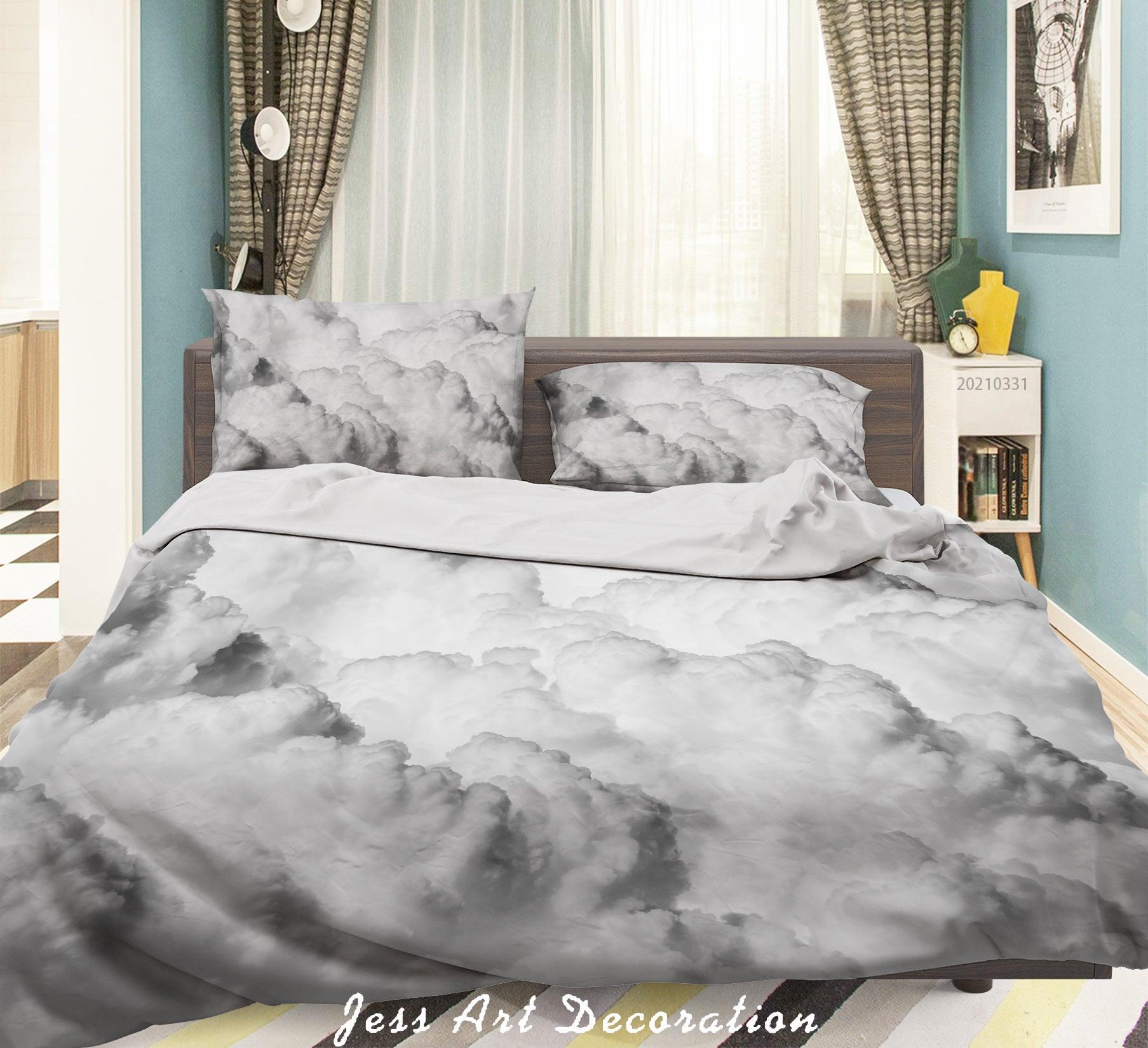 3D White Cloud Landscape Quilt Cover Set Bedding Set Duvet Cover Pillowcases 229- Jess Art Decoration