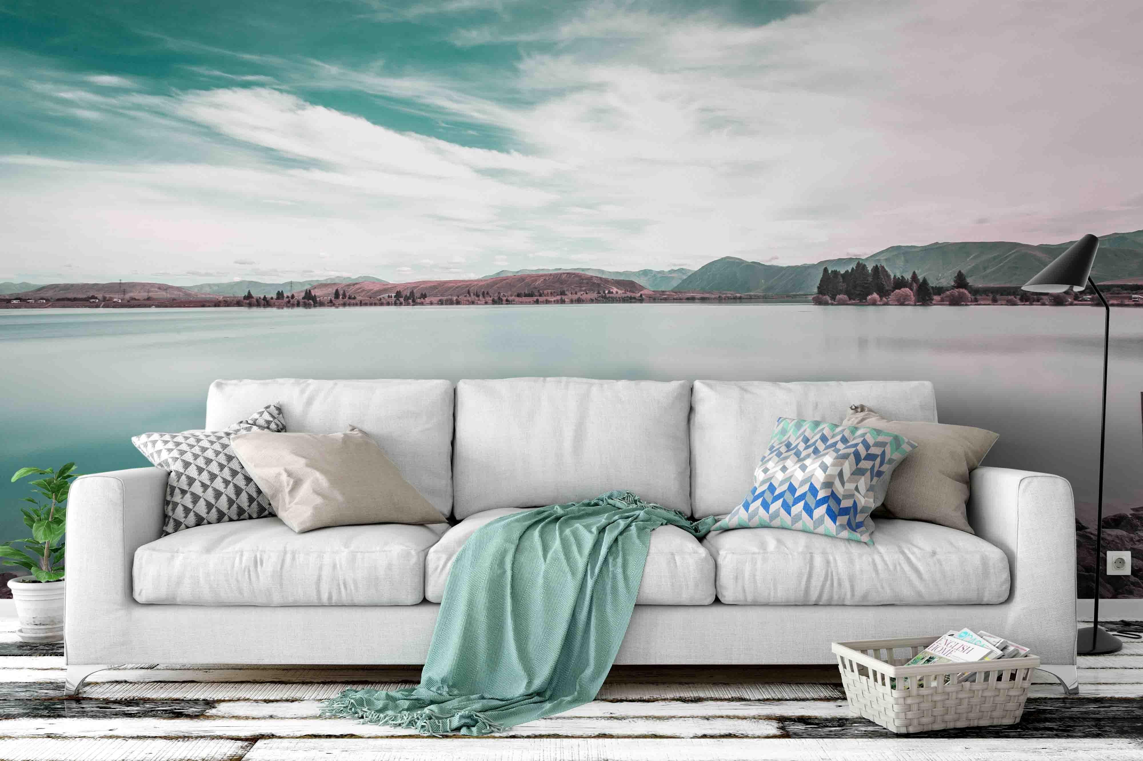 3D blue sky reflected sea wall mural wallpaper 16- Jess Art Decoration