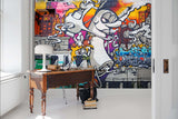 3D Abstract Colorful Graffiti Wall Mural Wallpaper 23- Jess Art Decoration