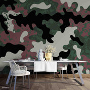 3D Vintage Camouflage Pattern Wall Mural Wallpaper LXL 1153- Jess Art Decoration