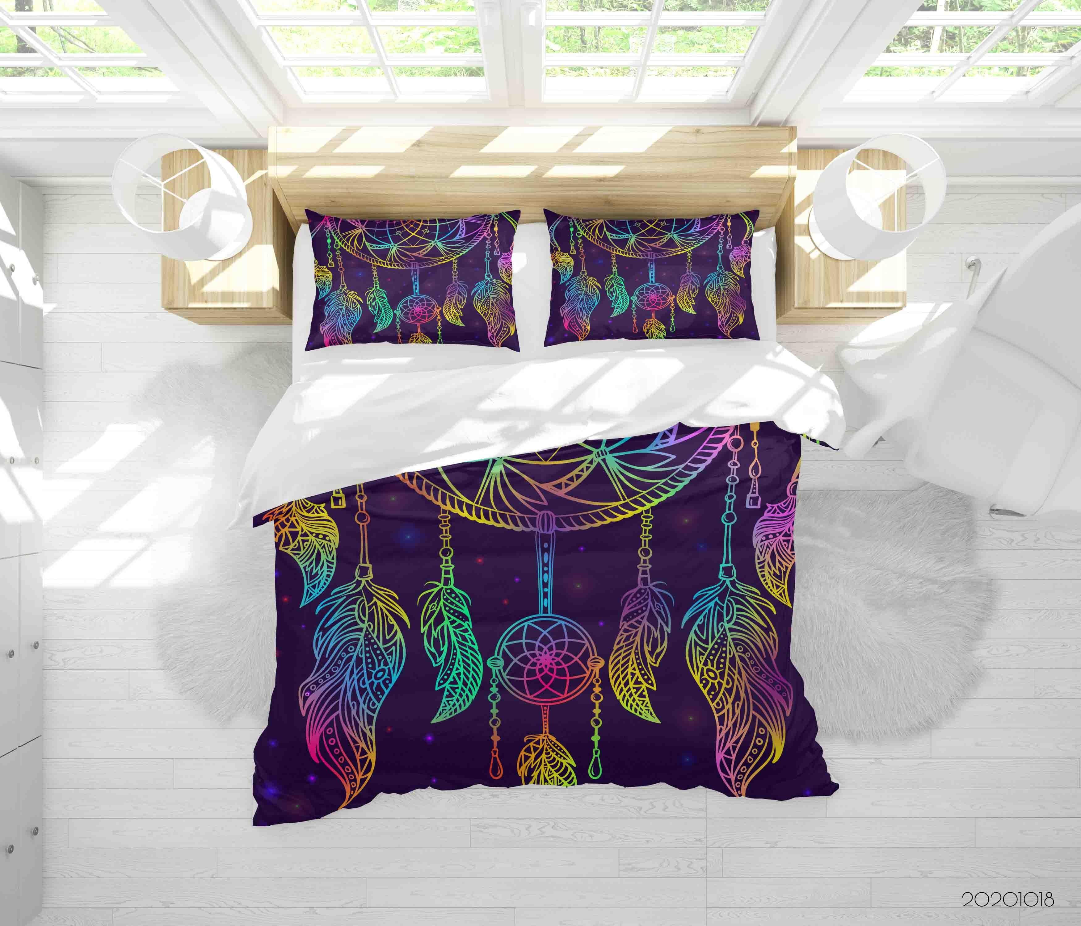 3D Dream Catcher Quilt Cover Set Bedding Set Duvet Cover Pillowcases WJ 9758- Jess Art Decoration