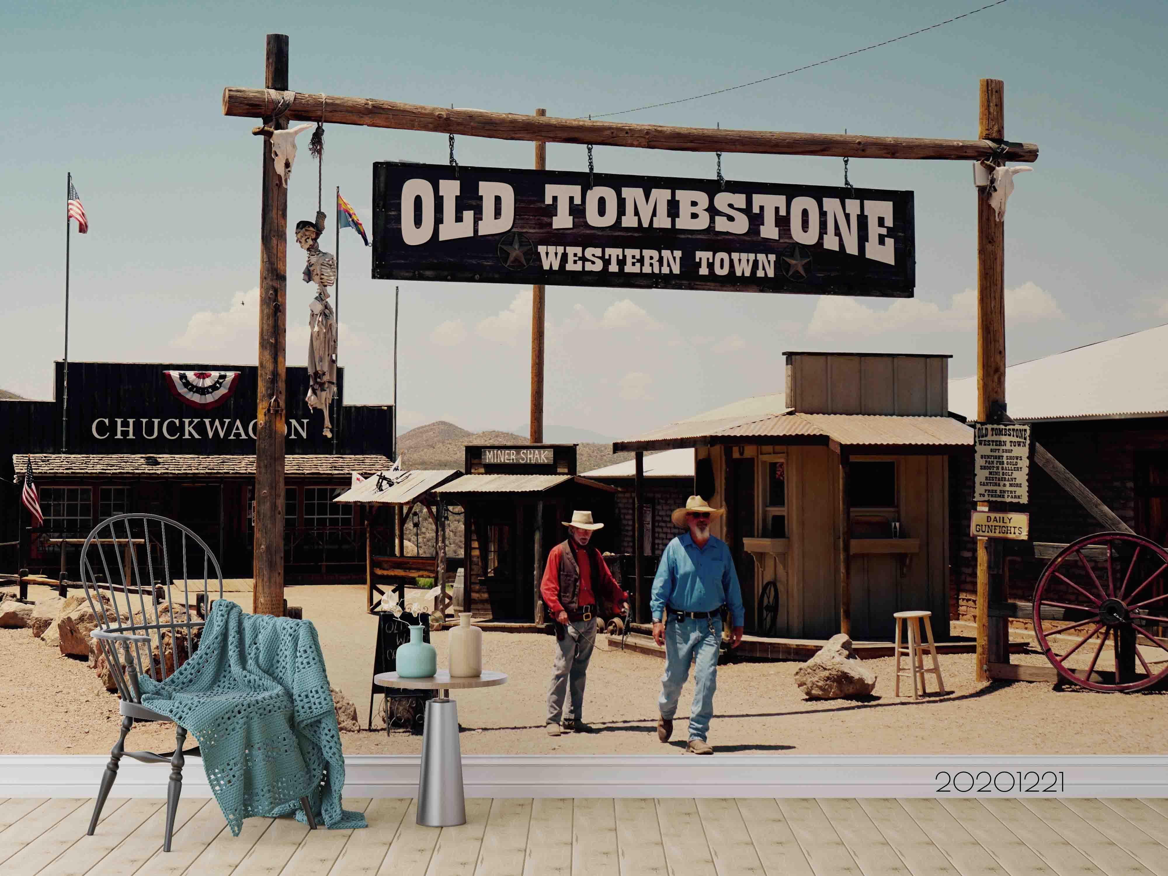 3D Western Cowboy Wall Mural Wallpaper LQH 89- Jess Art Decoration