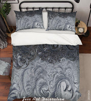 3D Abstract Grey Pattern Quilt Cover Set Bedding Set Duvet Cover Pillowcases 83- Jess Art Decoration