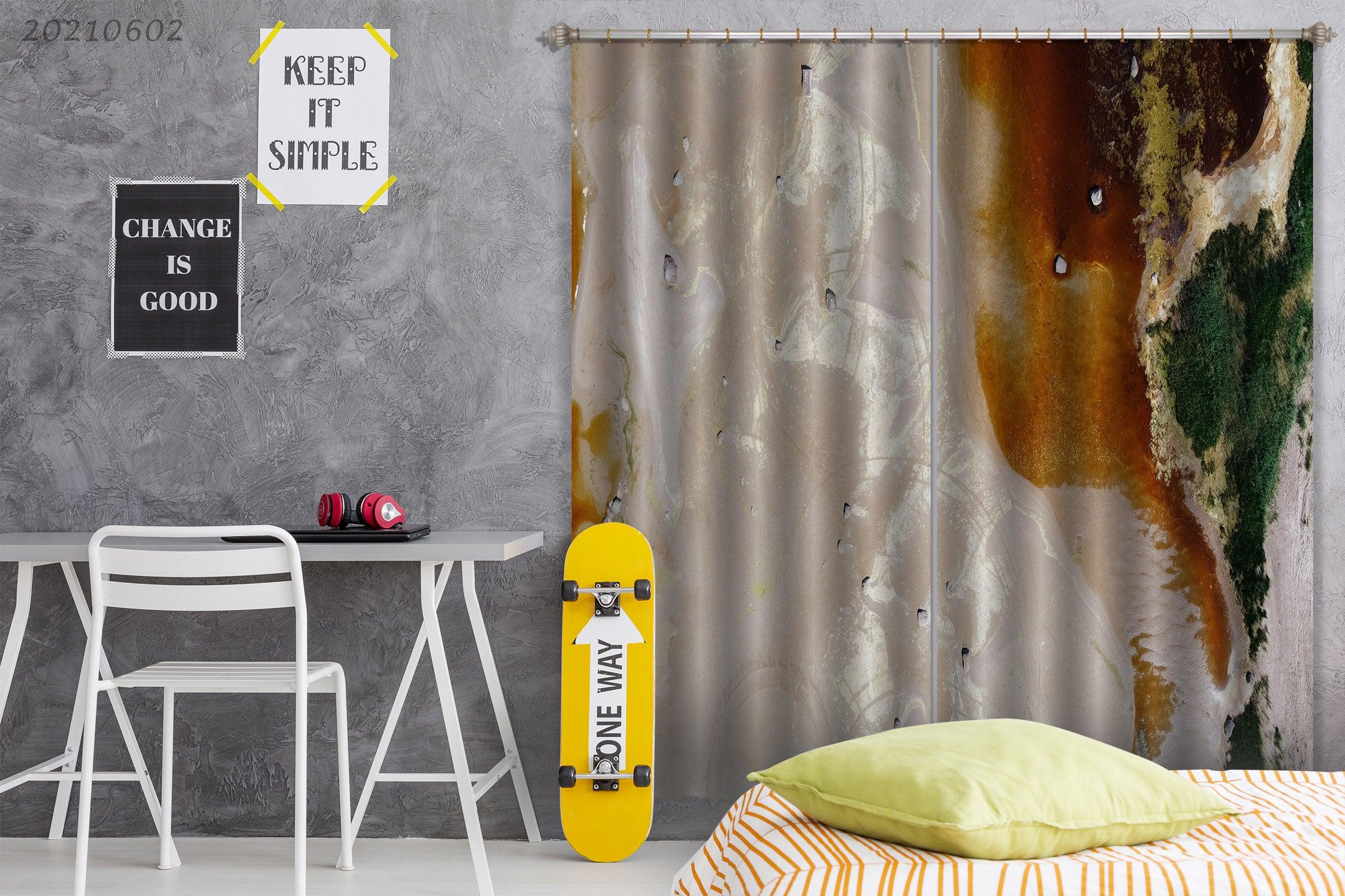 3D Abstract Aerial View Woods Curtains and Drapes GD 617- Jess Art Decoration