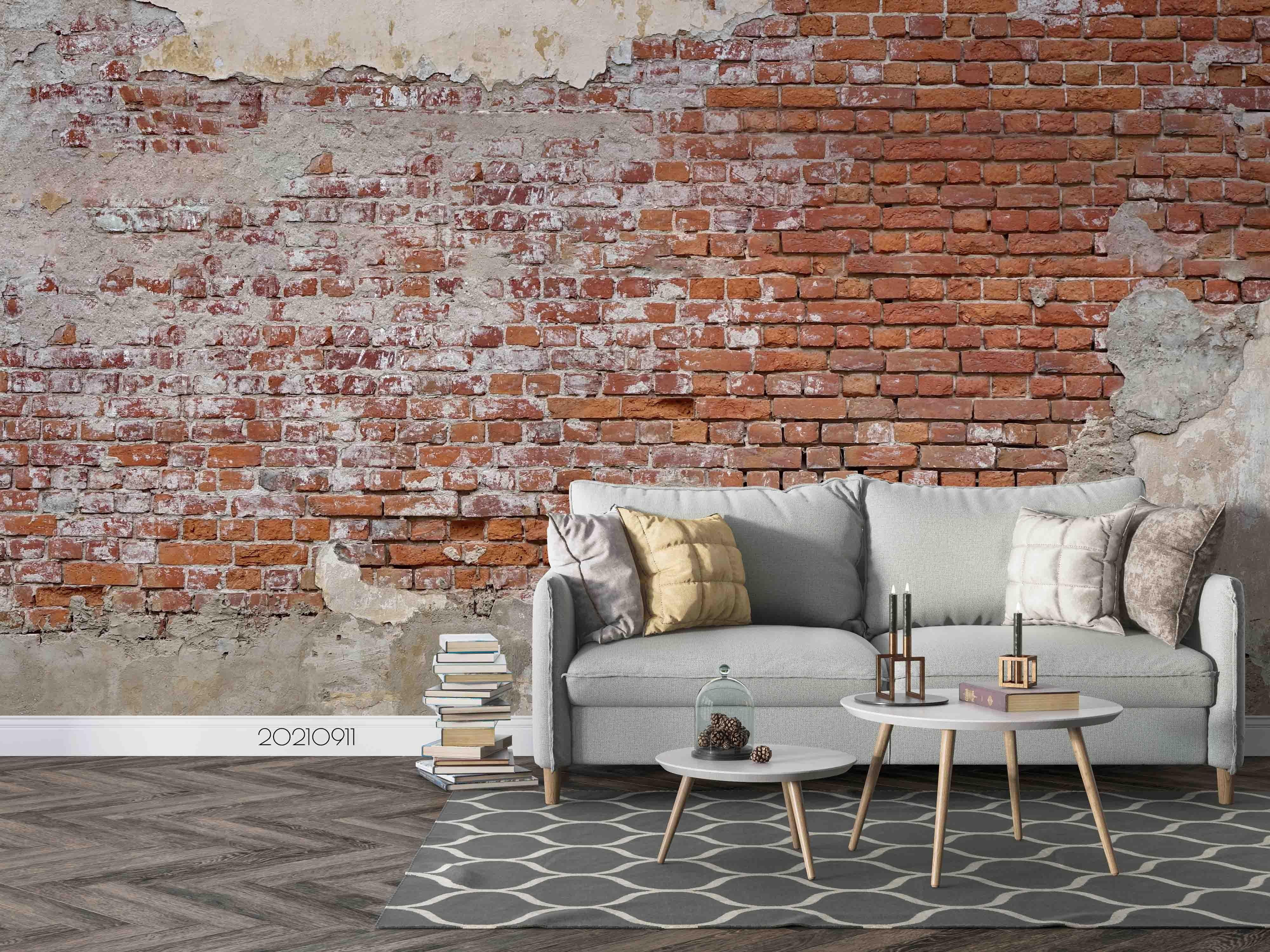 3D Red Brick Wall Texture Wall Mural Wallpaper LQH 749- Jess Art Decoration