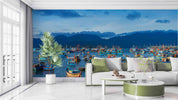 3D Europe Oceans Bay Boat Wall Mural Wallpaper SWW4997- Jess Art Decoration