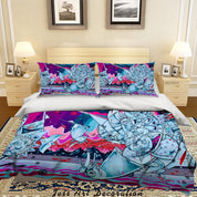 3D Abstract Colored Street Graffiti Quilt Cover Set Bedding Set Duvet Cover Pillowcases 153- Jess Art Decoration
