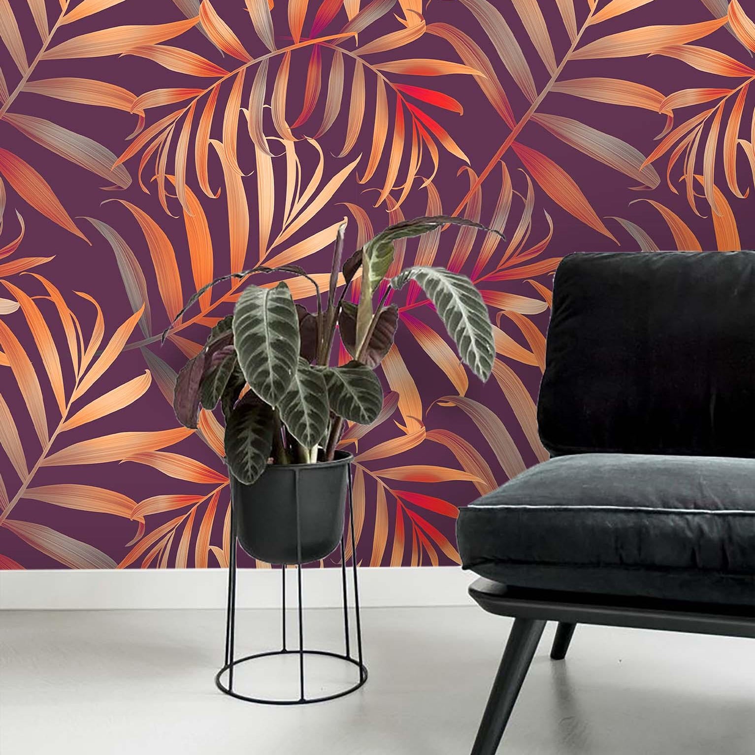 3D Orange Leaves Wall Mural Wallpaper 69- Jess Art Decoration