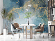 3D Blue Gold Marble blue gold marble texture wall mural wallpaper for living room - view 3