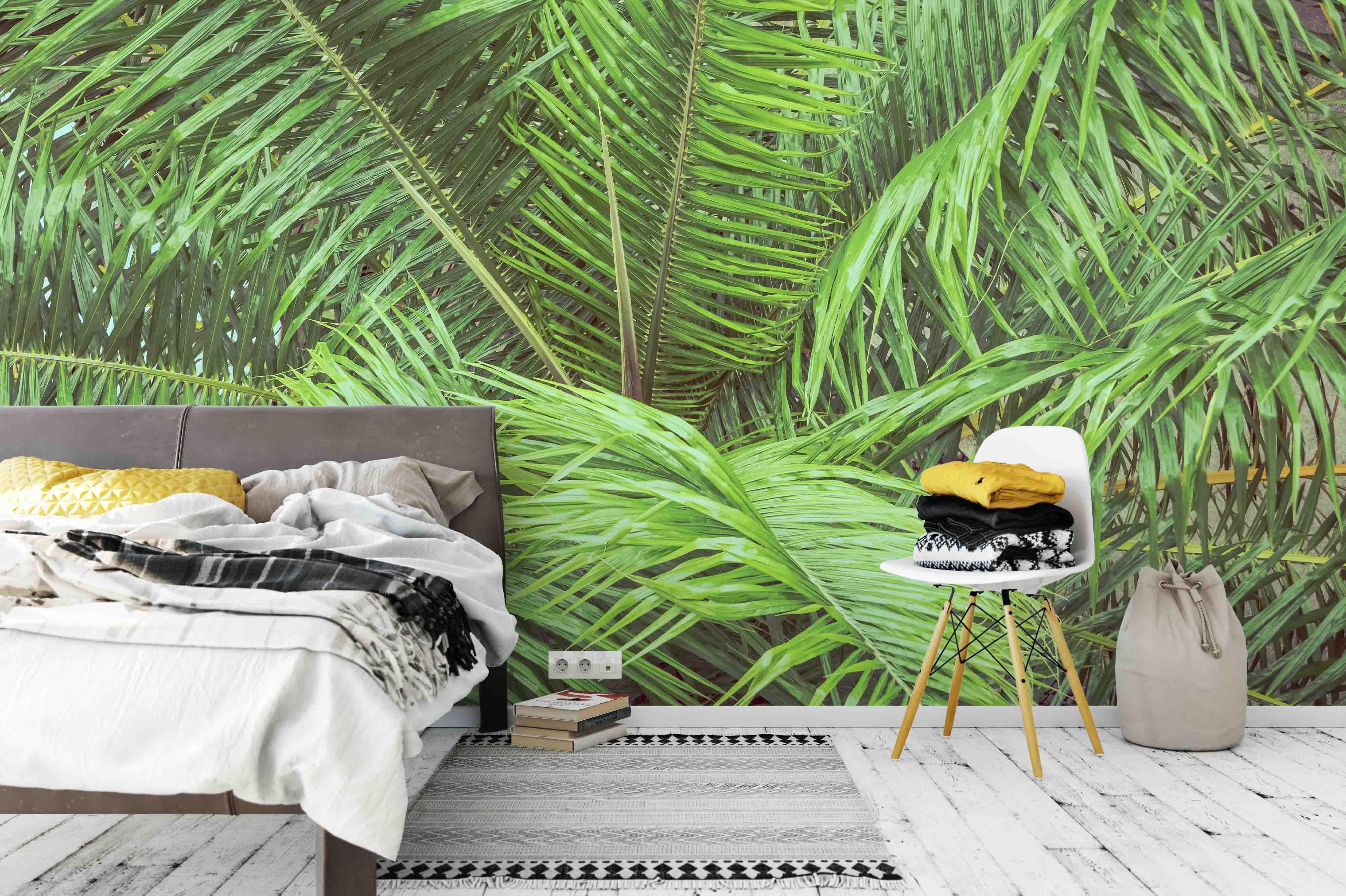 3D palm leaf background wall mural wallpaper 34- Jess Art Decoration