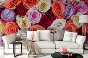 3D colorful rose wall mural wallpaper 11- Jess Art Decoration