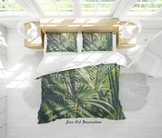 3D Tropical Green Leaf Quilt Cover Set Bedding Set Duvet Cover Pillowcases 35- Jess Art Decoration