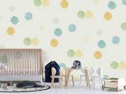 3D Hand Draw Bubble Yellow Blue Green Wall Mural Wallpaper SWW1141- Jess Art Decoration
